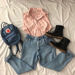 Vintage Floral Button Down Top